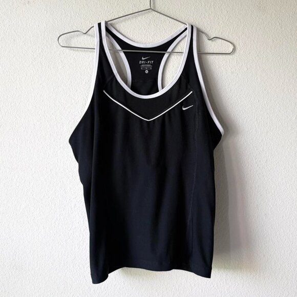 Nike Dri-Fit Black Racerback Tank Top Women's XL - Picture 1 of 4